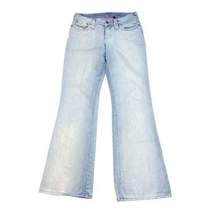 Vintage Bongo Flare Jeans Low Rise Light Wash 90s Y2K Waist 29 Size 7